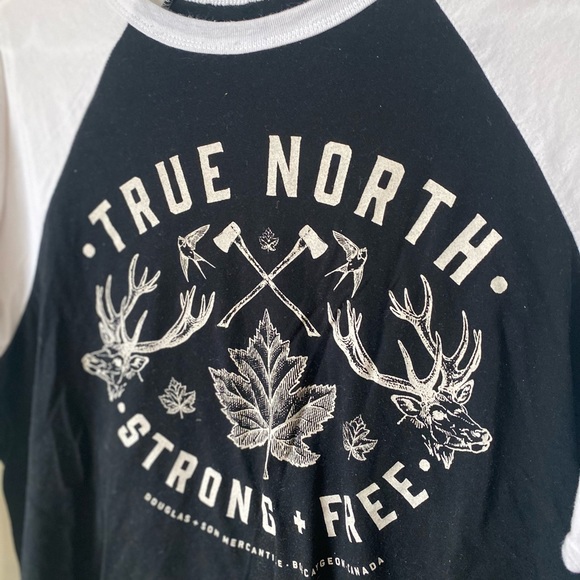 Local Ontario Brand 3/4 baseball style Long Sleeve - Picture 2 of 3